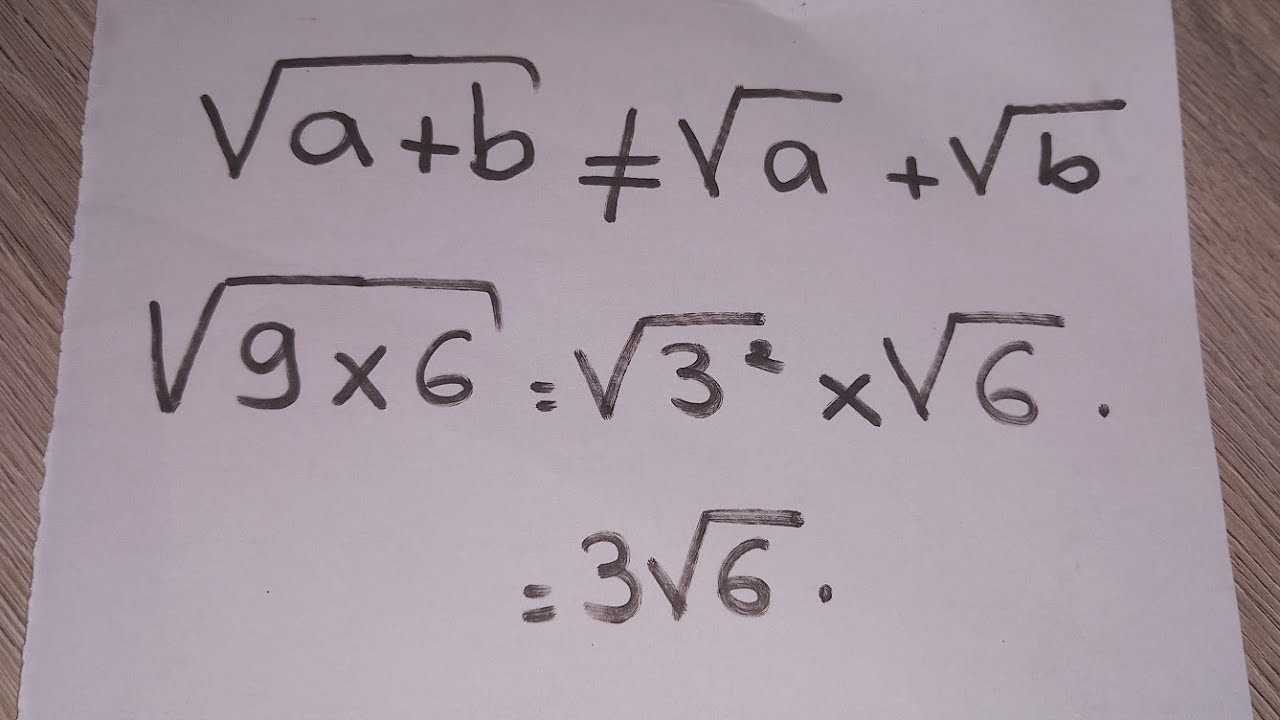 أهم خاصيات الجدور المربعة + تمارين