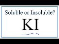 Potassium Iodide Solubility Concepts