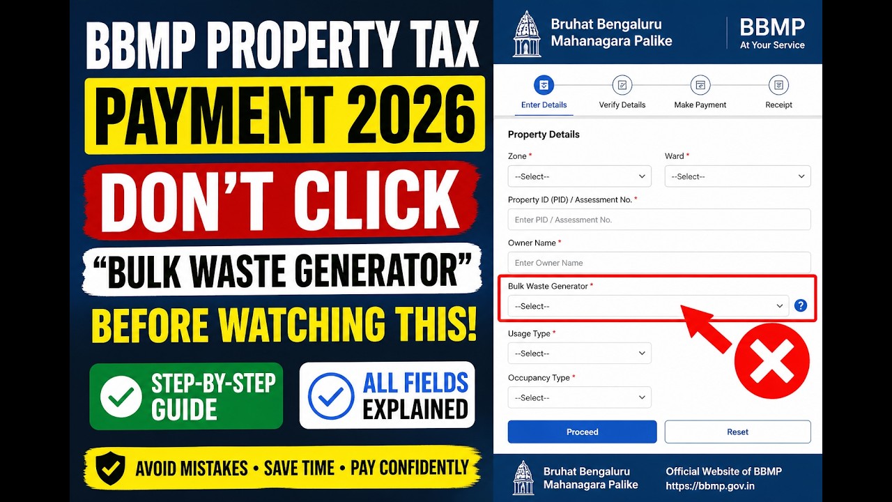 Bbmp Label How to Pay BBMP Property Tax Online | Bulk Waste Generator & All Fields ...