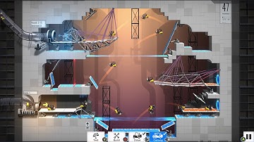 Solution to Level 47 Bounce Bounce Bounce    |    Bridge Constructor Portal