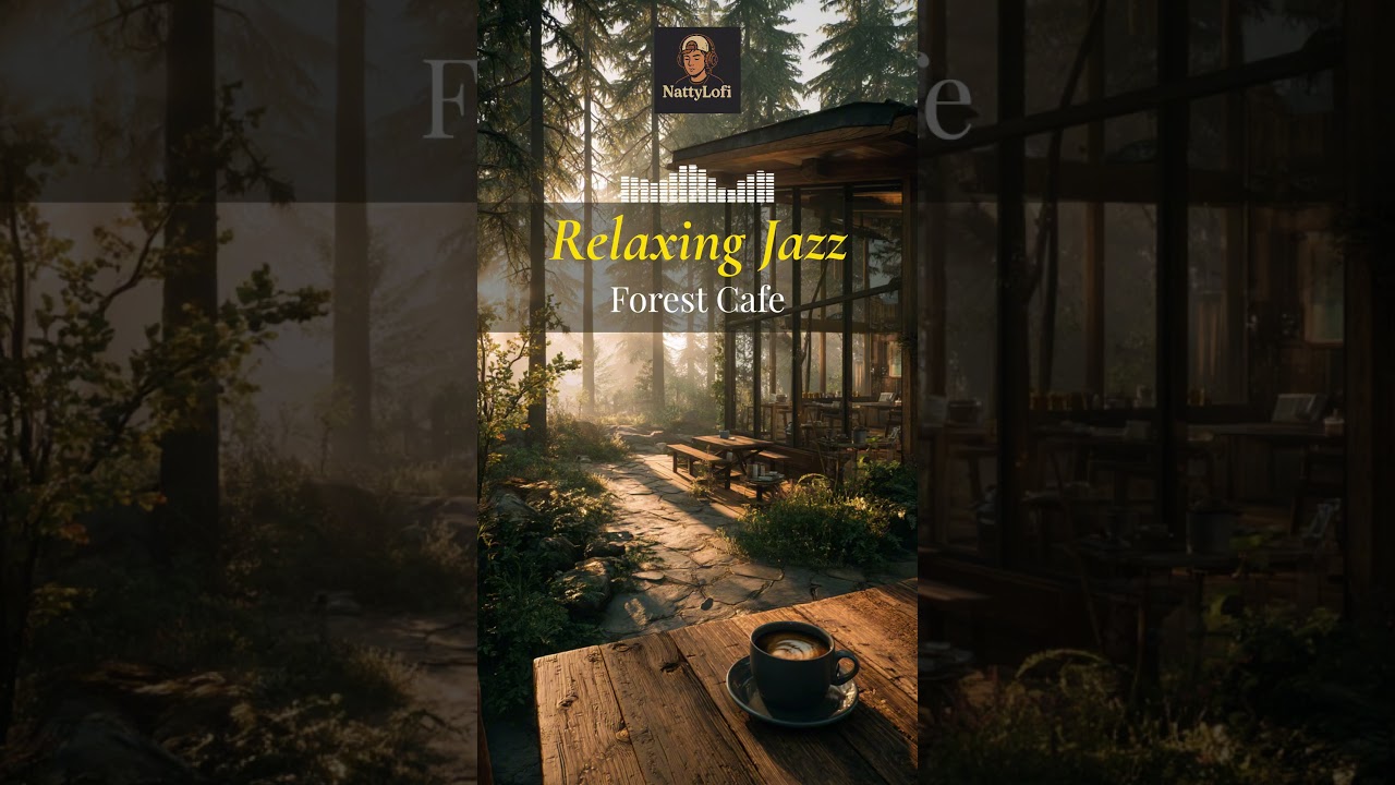 Cozy Morning Jazz in Nature | Forest Cafe Ambience