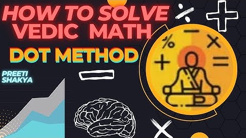 how to solve dot method in vedic maths in 5 seconds easily