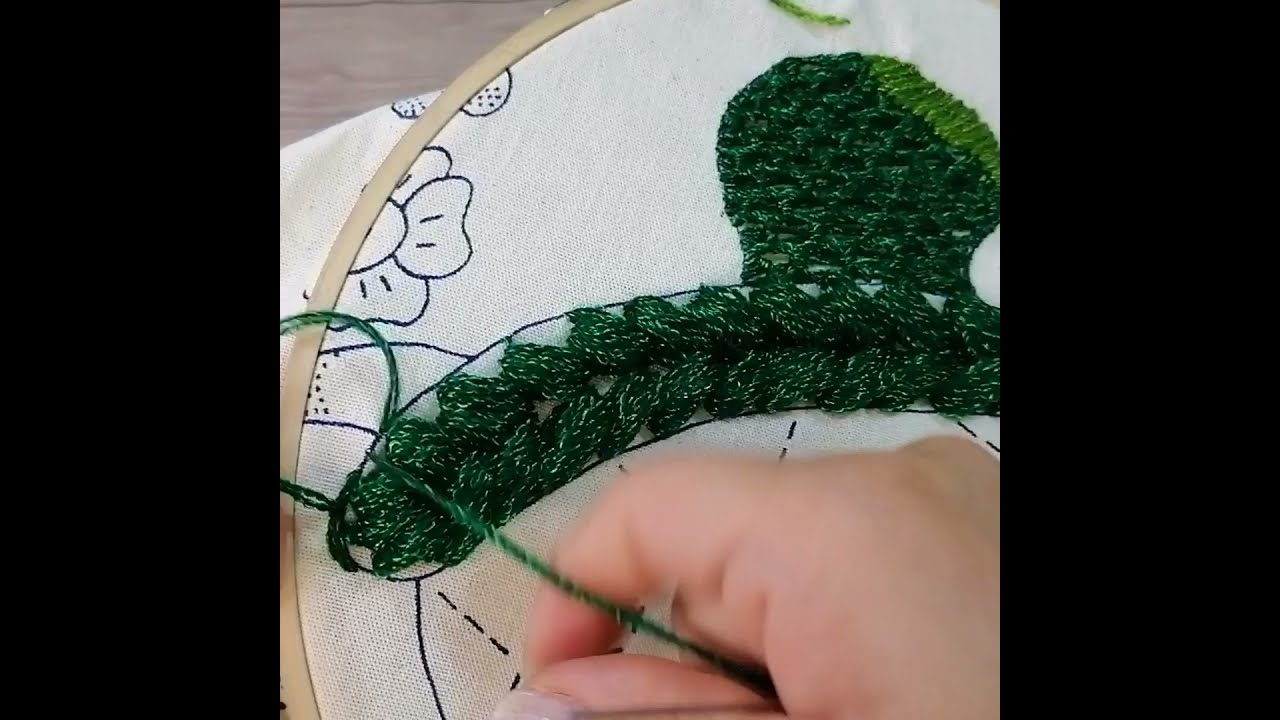 Trenza Bordada Para Abajo Del Caparazón de la Tortuga. 🐢