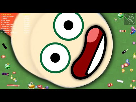WormsZone.io World Biggest Worm Trolling With Tiny Worm Epic WormsZoneio Best Gameplay Moments #602