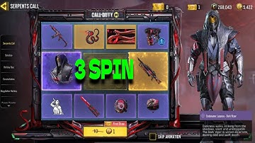 3 Spin on New Serpents Call Draw | Legendary Hades Serpentine & Codename Lazarus in COD Mobile