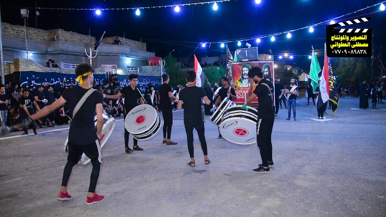 استعراض المواكب الحسينيه في ميسان ناحية السلام موكب وليد الكعبه