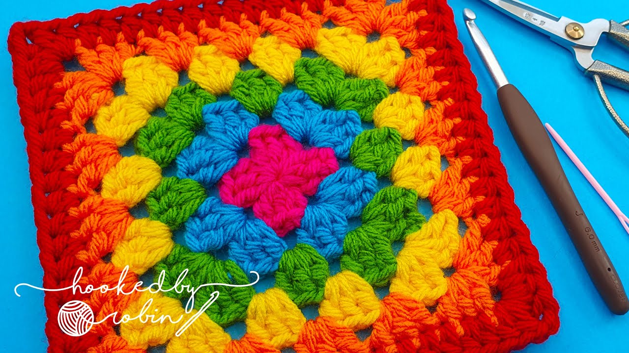 How to Crochet a SEAMLESS Granny Square WITHOUT Turning 🌈