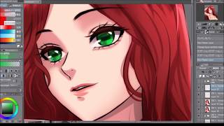 [ Digital Art ] Hair   Skin tutorial anime drawing