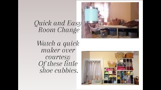 Mini Room Make over! Change and Organize a Room with Only Three Shoe Cubbies! | Just Being Mom