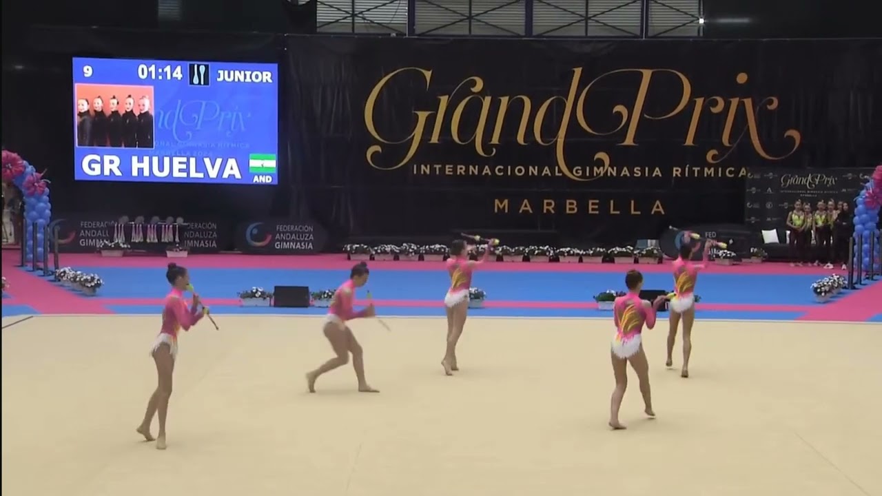 Team GR Huelva Andalusia (ESP)- 10 CLUBS Junior GROUP (conjunto 10 mazas) - Grand Prix Marbella 2024