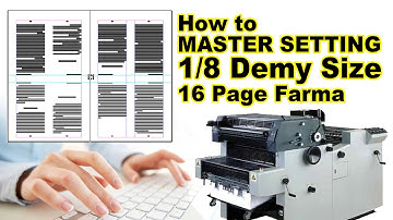 How to Master Setting 1x8 Demy (16 page Farma) in Adobe Pagemaker 7.0 | Farma Setting