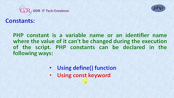 PHP  Variables & Constants in Telugu