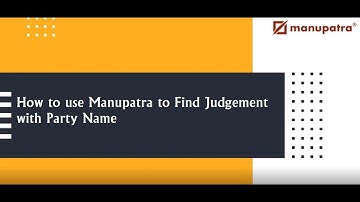How to use Manupatra to Find Judgement with Party Name