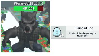 Diamond egg from werewolf!!! (Bee Swarm Simulator)