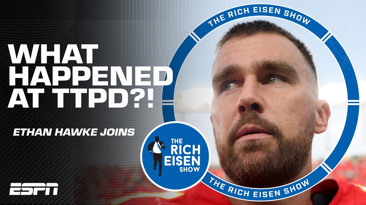 Взаимодействие Итана Хоука с Трэвисом Келси во время съёмок клипа Тейлор Свифт | Шоу Рича Эйзена