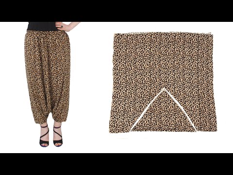 1 Meter Simple Salwar Cutting and Stitching Tutorial - Super Easy ...