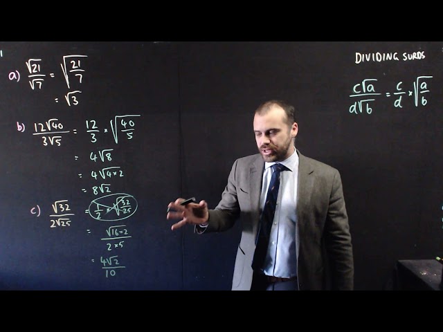 Dividing Surds