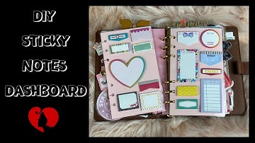 DIY STICKY NOTES DASHBOARD | THE HAPPY PLANNER STICKY NOTES DASHBOARD FOR PERSONAL PLANNERS