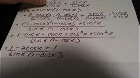 YouTube - Proving Trig Identities