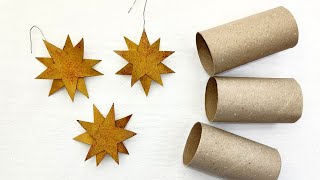 10Pointed Star  How to Make Easy Toilet Paper Rolls Christmas Arts and Crafts / New Year's DIY