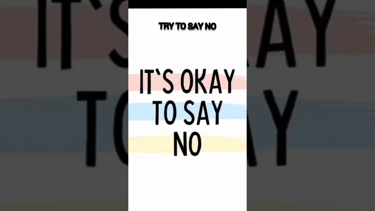 Learn To Say NO | One Habit Will Change Your Life 🔥 