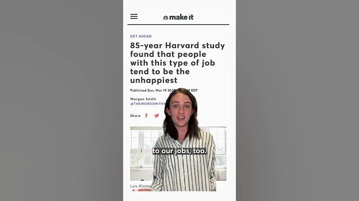 Harvard study shows people with this type of job tend to be the unhappiest #Shorts - DayDayNews