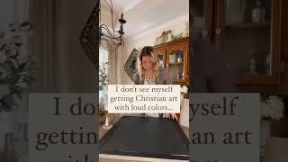 I don’t see myself getting Christian art with loud colors #homedecor #christianart #biblestory