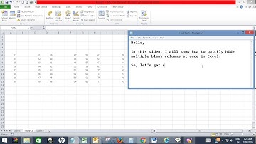 Hide multiple blank columns at once in Excel using VBA