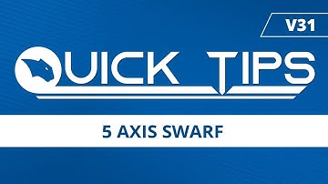 5 Axis Swarf [Part File Included] - BobCAD-CAM Quick Tips: V31