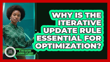 Why Is The Iterative Update Rule Essential For Optimization?