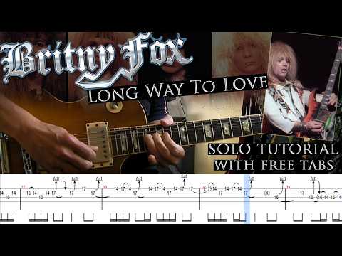 Britny Fox - Long Way To Love guitar solo lesson (with tablatures and backing tracks)