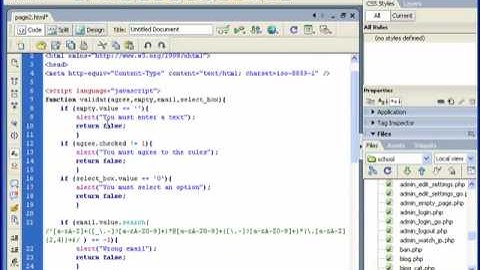 Java Script TUTORIALS: Validate form: Textboxes, select , check box, EMAIL validation PART 1