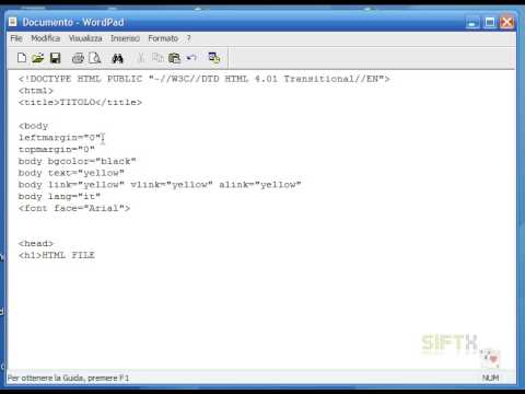 How to create an HTML file - Come creare un file HTML - YouTube