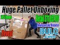 Huge pallet unboxing retail 1105700  145 items from bulqcom uninspected returns