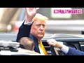 Donald Trump &amp; Donald Trump Jr. Wave To Fans While Leaving Trump Tower With The Secret Service In NY