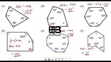 Calculating Angles in Irregular Polygons - GCSE Maths Revision OBTutoring