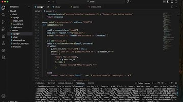 Session management with Javascript and python/flask