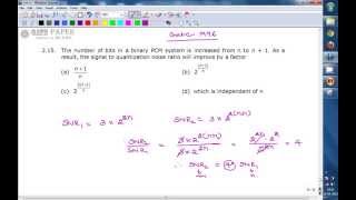 GATE 1996 ECE Improvement in SNR as number of bits in binary PCM increases by 1 bit
