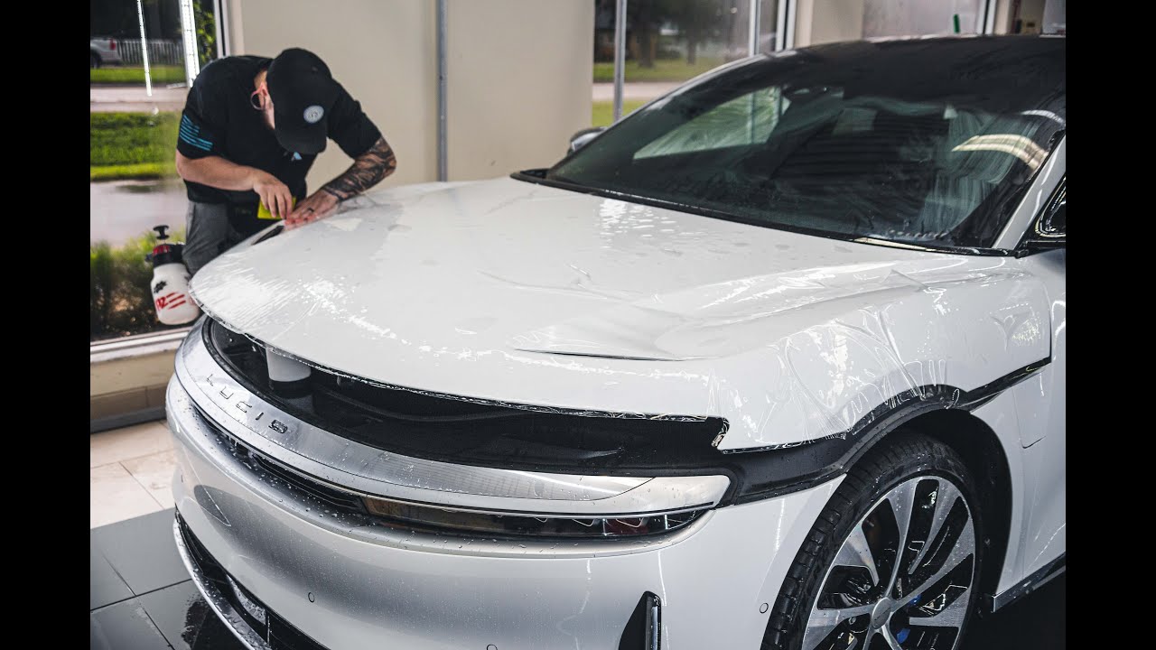 2022 Lucid Air Custom Detail - Front End PPF Install + Custom Painted ...