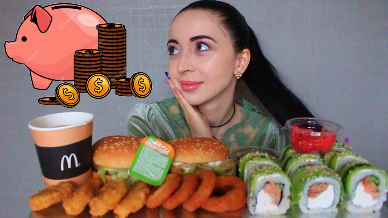 КАК НАЧАТЬ КОПИТЬ ДЕНЬГИ 💰 Mukbang СУШИ 🍣/ Ayka Emilly