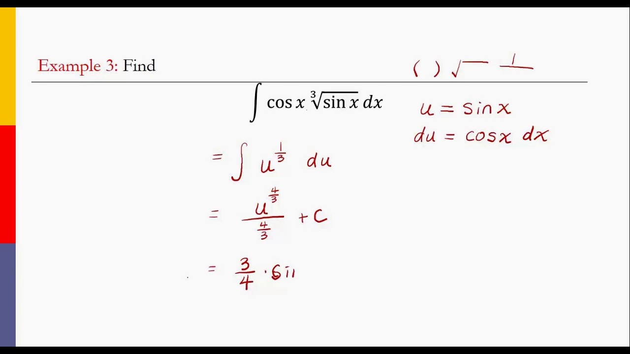 5.5 Integration by Substitution YouTube