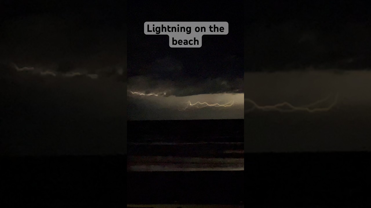 Lightning on the beach in Daytona Beach 
