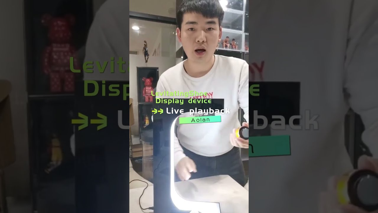 Fashional Levitating Sneaker Display🌼Magnetic Suspension & LED Light