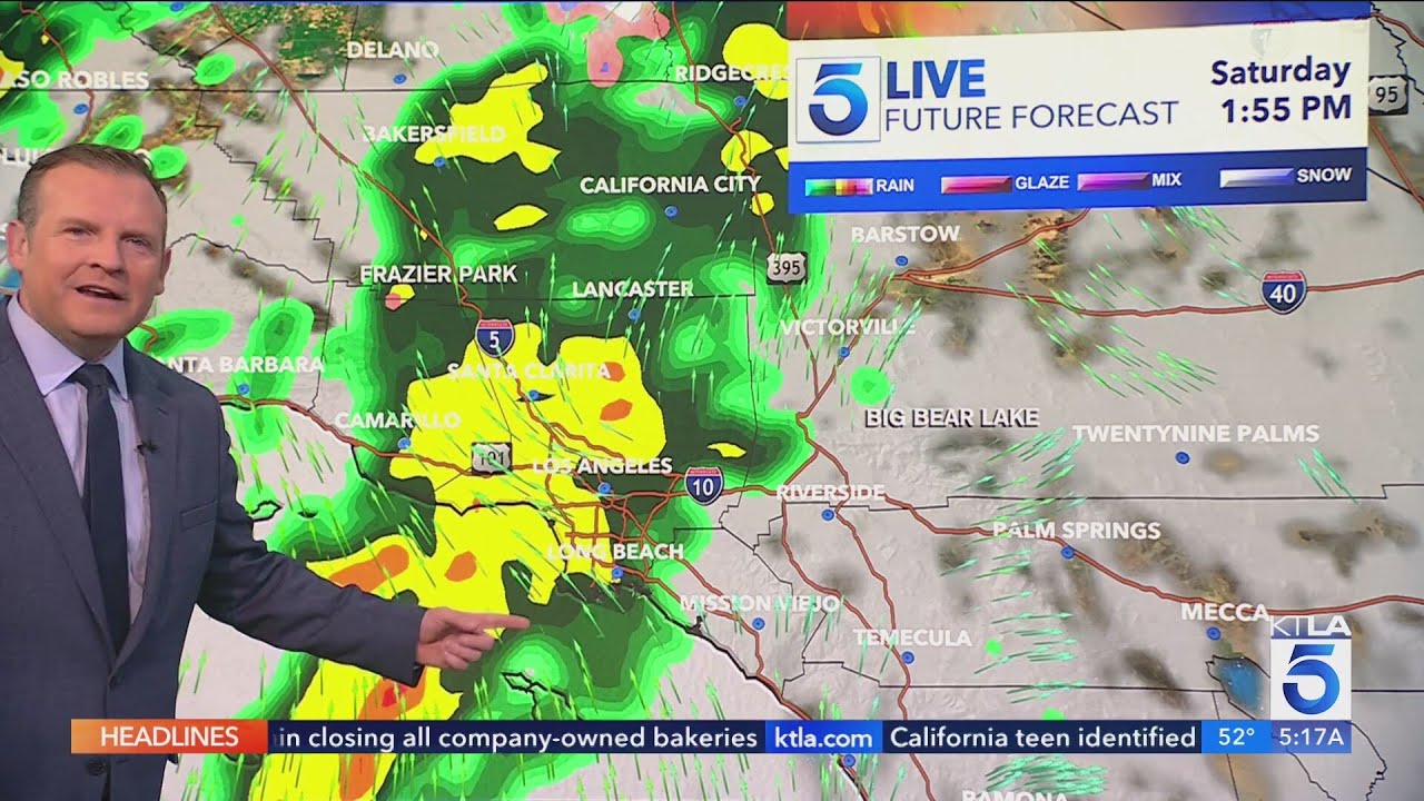Friday storm on track to bring more rain to Southern California - YouTube