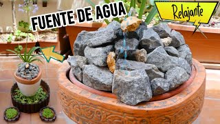 Fuente de Agua Relajante para Jardín y Terraza COMO HACER FUENTE CASERA DIY