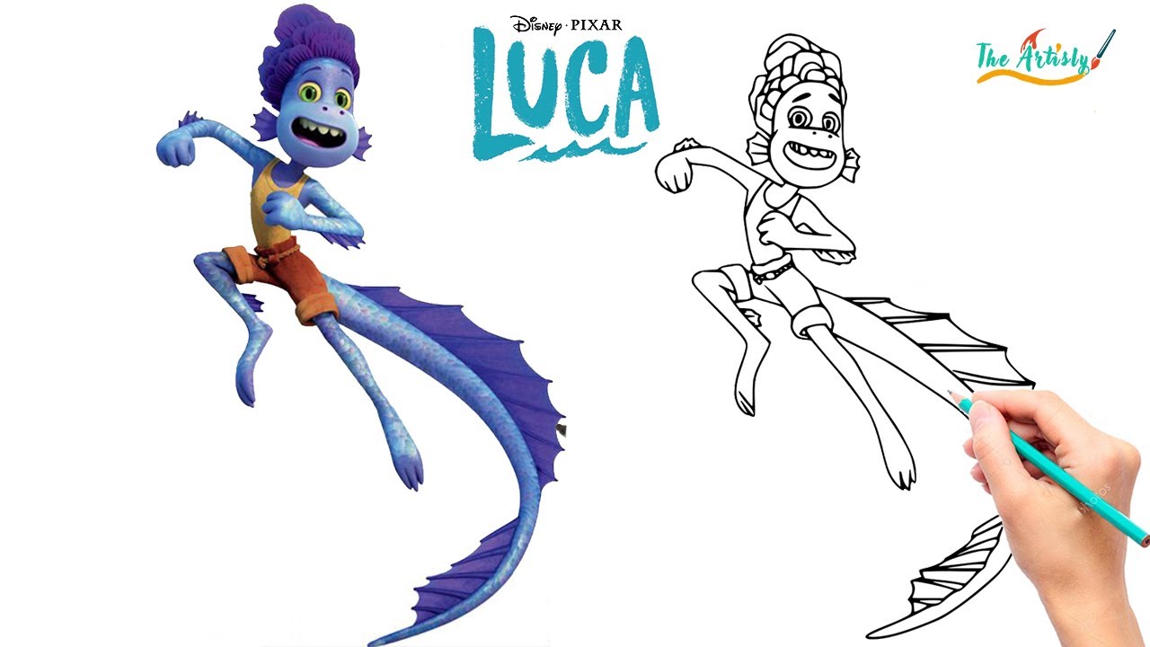 How To Draw Luca Paguro Sea Monster - Easy Step By Step Sea