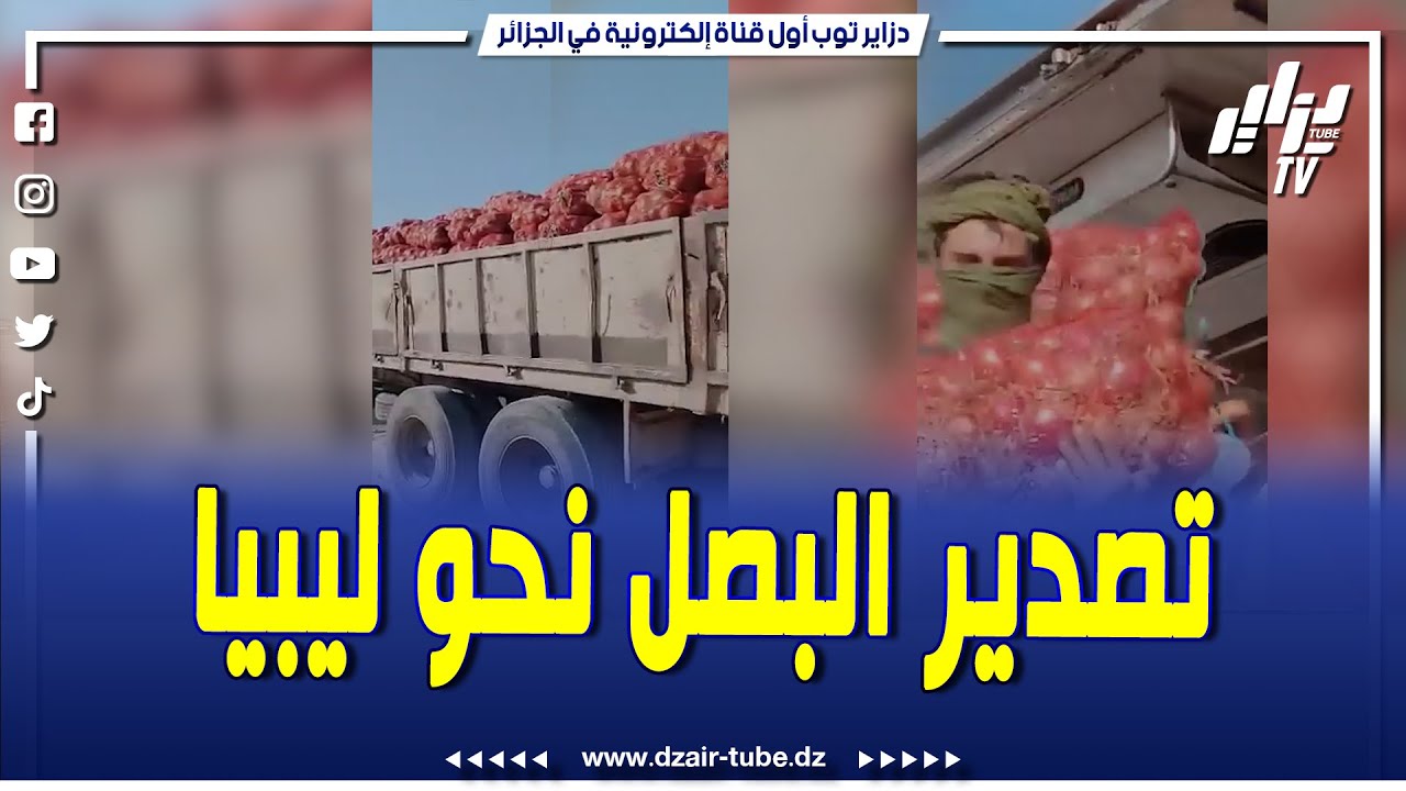 شاهد..الشروع في تصدير محصول البصل من ولاية واد سوف نحو الشقيقة ليبيا
