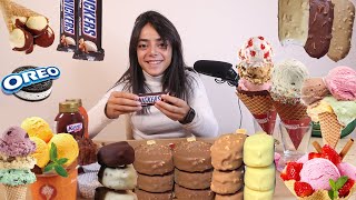 بوظة سنيكرز و ماغنوم و أوريو 😋 || ASMR جرّبنا بوظة