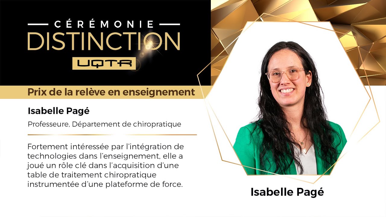 Isabelle Pagé - Prix de la relève en enseignement - YouTube