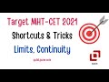 MHT-CET 2021 | Shortcuts &amp; Tricks for MCQs | Limits &amp; Continuity | मराठीतून |